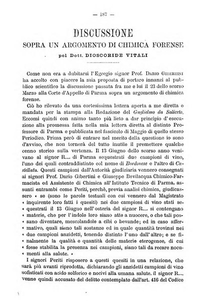 L' orosi bollettino di chimica, farmacia e scienze affini