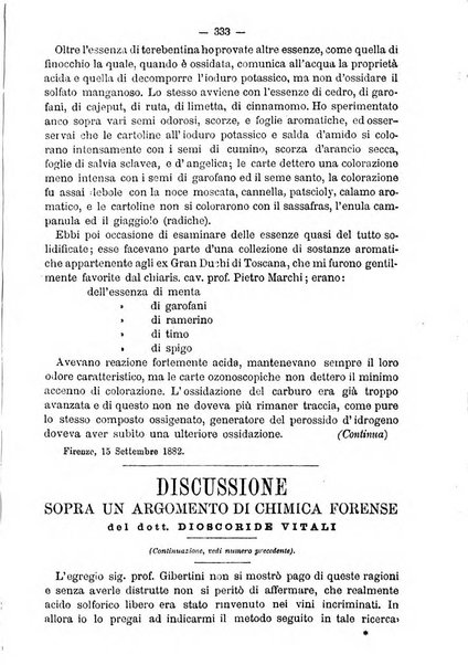 L' orosi bollettino di chimica, farmacia e scienze affini