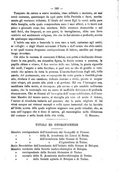 L' orosi bollettino di chimica, farmacia e scienze affini