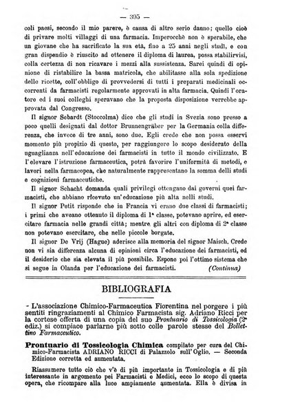 L' orosi bollettino di chimica, farmacia e scienze affini