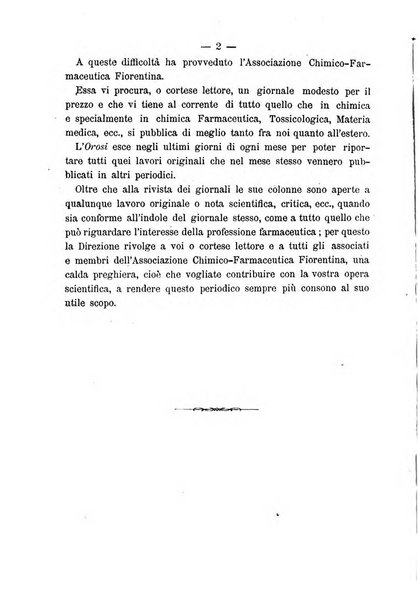 L' orosi bollettino di chimica, farmacia e scienze affini