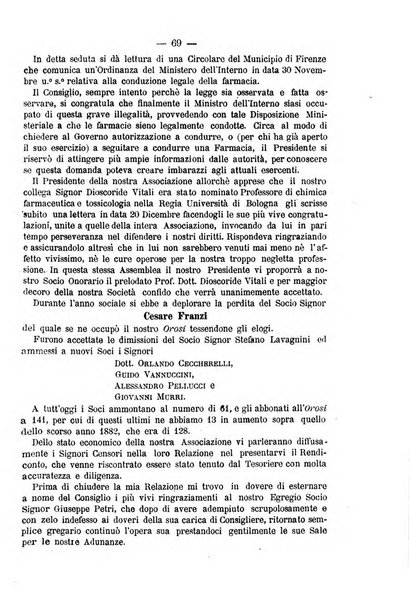 L' orosi bollettino di chimica, farmacia e scienze affini