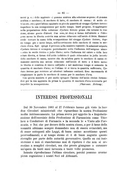 L' orosi bollettino di chimica, farmacia e scienze affini