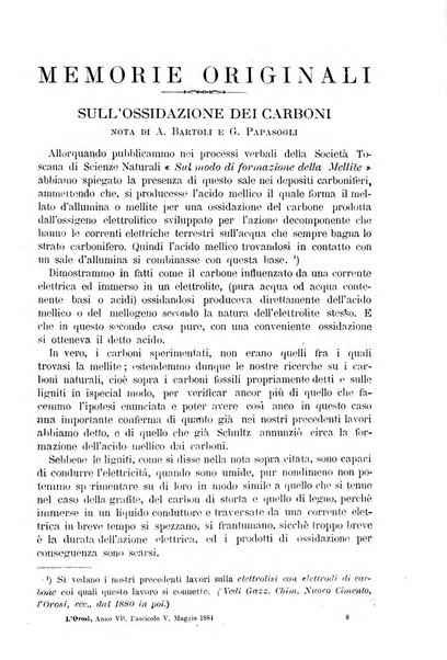 L' orosi bollettino di chimica, farmacia e scienze affini