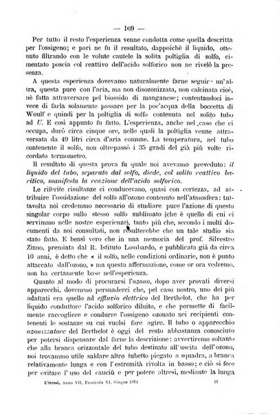 L' orosi bollettino di chimica, farmacia e scienze affini