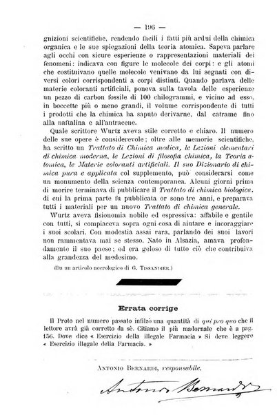 L' orosi bollettino di chimica, farmacia e scienze affini