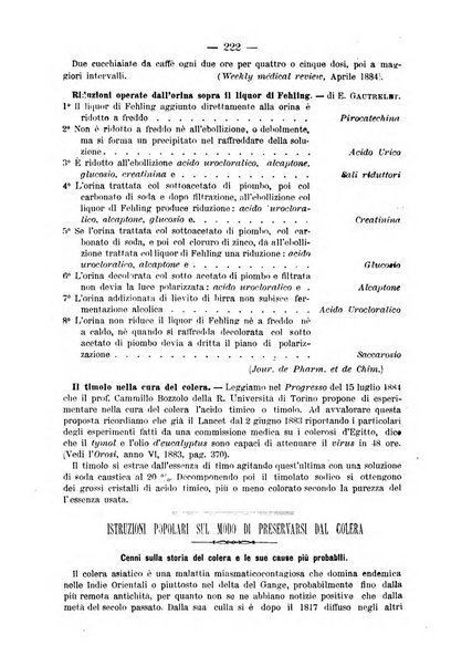 L' orosi bollettino di chimica, farmacia e scienze affini