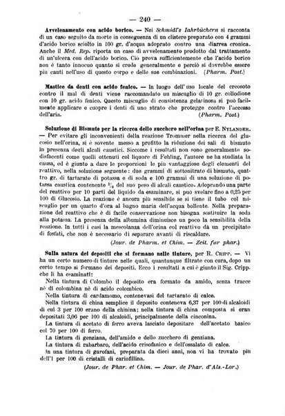 L' orosi bollettino di chimica, farmacia e scienze affini