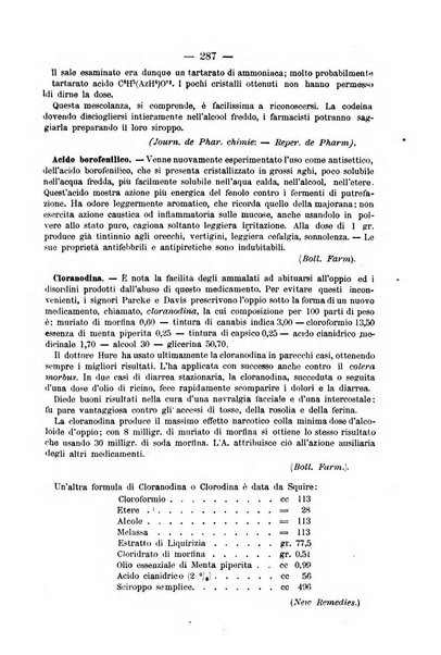 L' orosi bollettino di chimica, farmacia e scienze affini