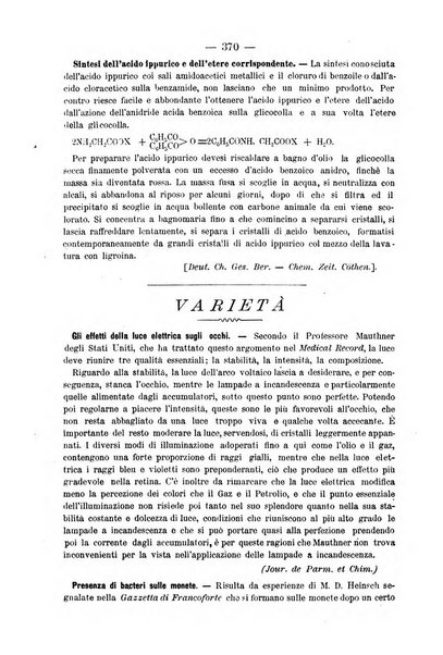 L' orosi bollettino di chimica, farmacia e scienze affini