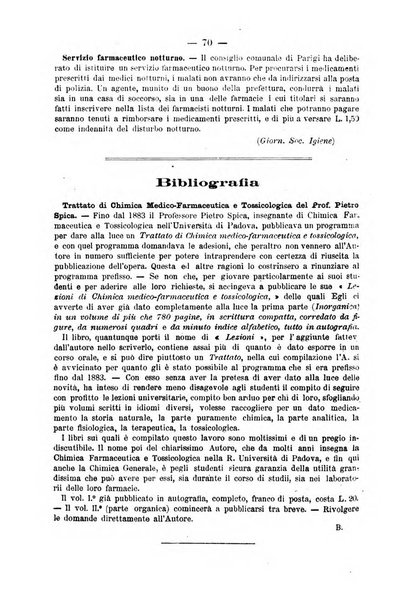 L' orosi bollettino di chimica, farmacia e scienze affini