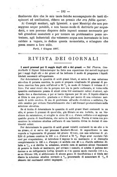 L' orosi bollettino di chimica, farmacia e scienze affini