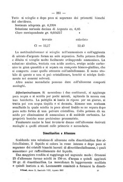 L' orosi bollettino di chimica, farmacia e scienze affini