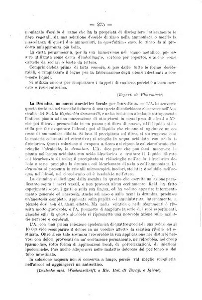 L' orosi bollettino di chimica, farmacia e scienze affini