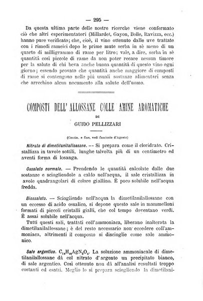 L' orosi bollettino di chimica, farmacia e scienze affini