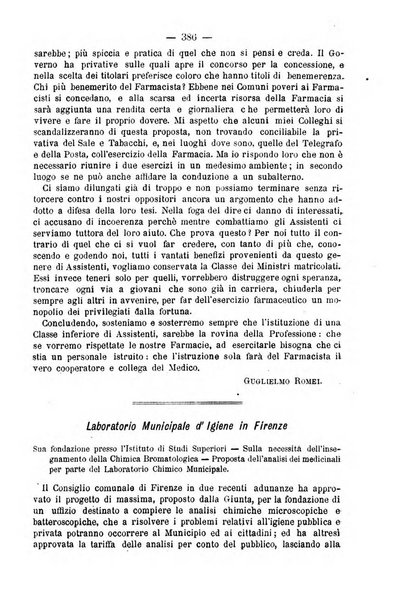 L' orosi bollettino di chimica, farmacia e scienze affini