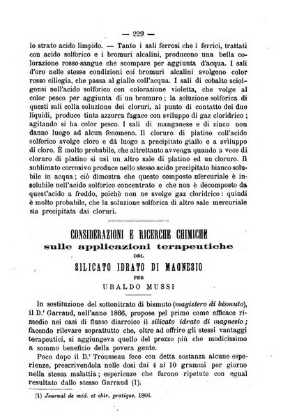 L' orosi bollettino di chimica, farmacia e scienze affini