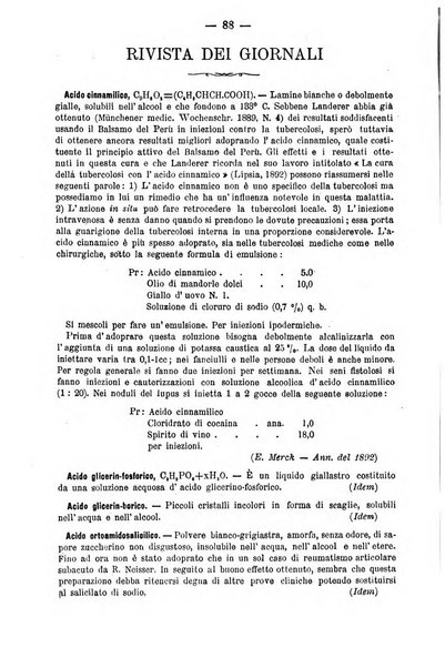 L' orosi bollettino di chimica, farmacia e scienze affini