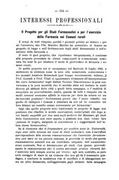 L' orosi bollettino di chimica, farmacia e scienze affini