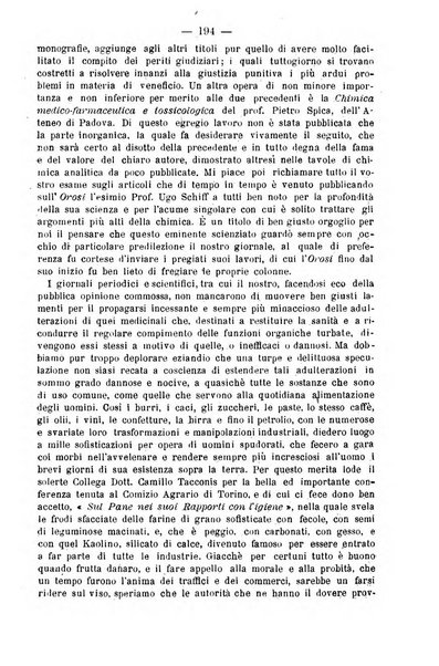 L' orosi bollettino di chimica, farmacia e scienze affini