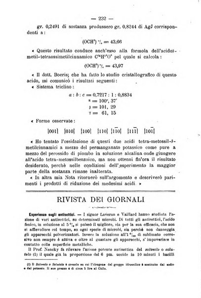 L' orosi bollettino di chimica, farmacia e scienze affini