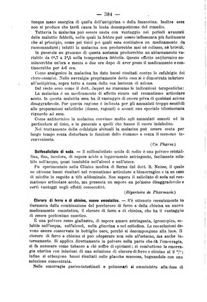 L' orosi bollettino di chimica, farmacia e scienze affini