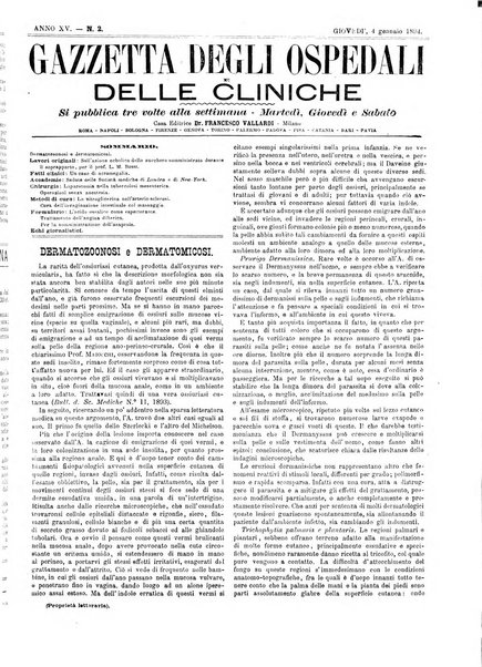 Gazzetta degli ospedali e delle cliniche