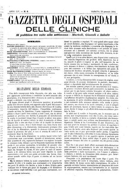 Gazzetta degli ospedali e delle cliniche