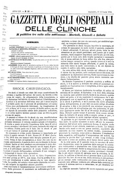 Gazzetta degli ospedali e delle cliniche