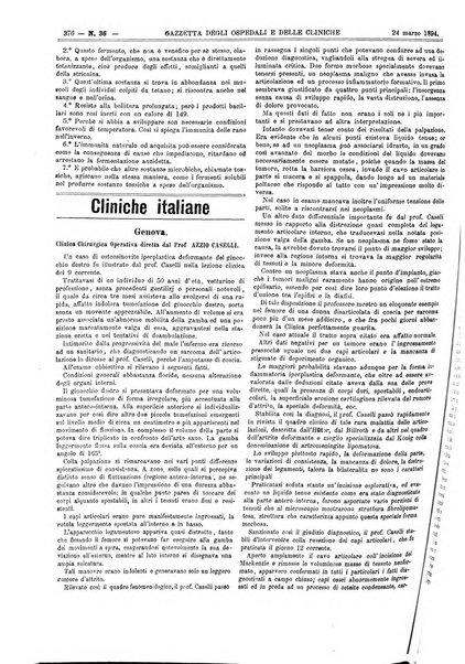 Gazzetta degli ospedali e delle cliniche