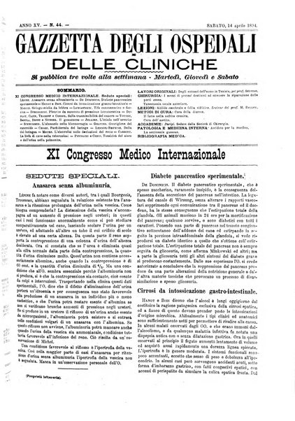 Gazzetta degli ospedali e delle cliniche