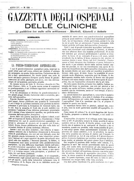 Gazzetta degli ospedali e delle cliniche