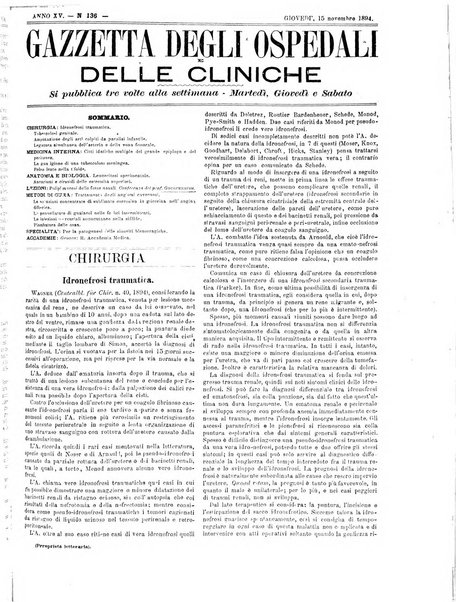 Gazzetta degli ospedali e delle cliniche