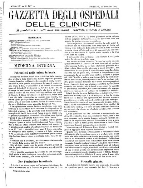 Gazzetta degli ospedali e delle cliniche