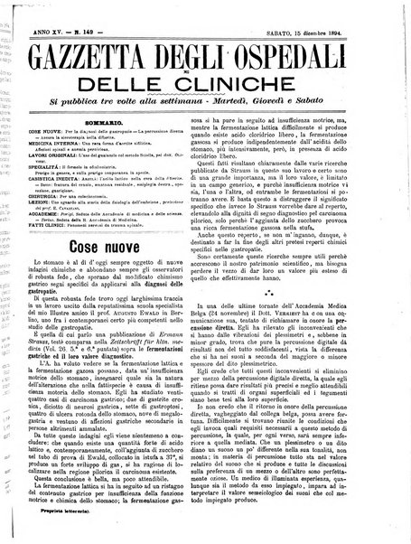 Gazzetta degli ospedali e delle cliniche