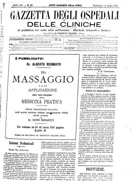 Gazzetta degli ospedali e delle cliniche