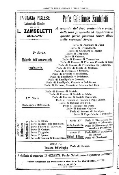 Gazzetta degli ospedali e delle cliniche