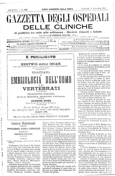 Gazzetta degli ospedali e delle cliniche