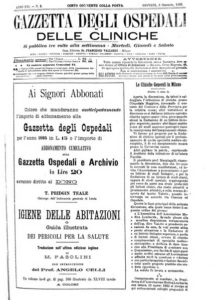 Gazzetta degli ospedali e delle cliniche