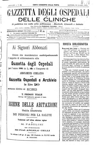 Gazzetta degli ospedali e delle cliniche