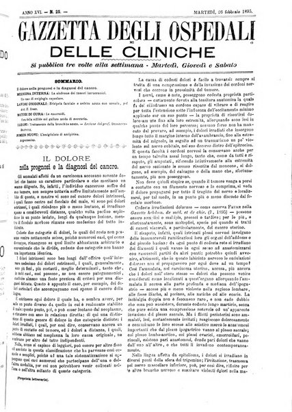 Gazzetta degli ospedali e delle cliniche