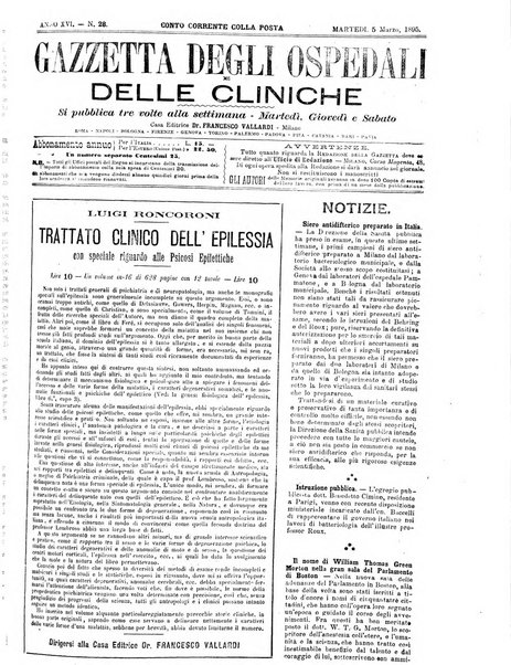 Gazzetta degli ospedali e delle cliniche