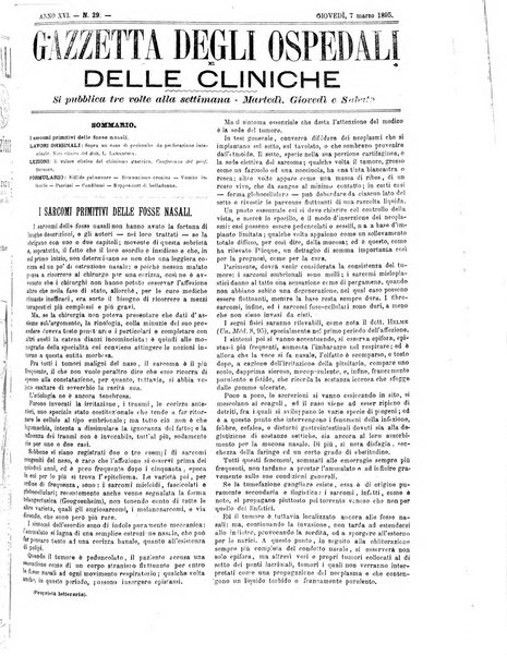 Gazzetta degli ospedali e delle cliniche