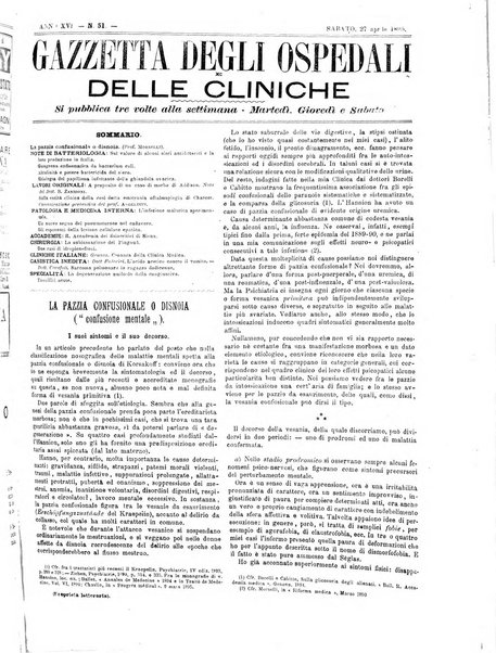 Gazzetta degli ospedali e delle cliniche