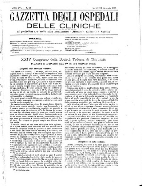 Gazzetta degli ospedali e delle cliniche