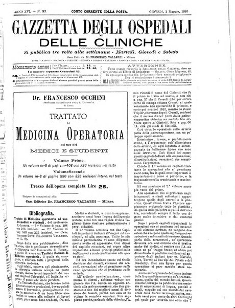 Gazzetta degli ospedali e delle cliniche