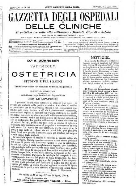 Gazzetta degli ospedali e delle cliniche