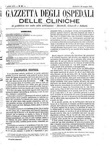 Gazzetta degli ospedali e delle cliniche