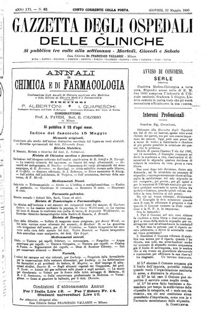 Gazzetta degli ospedali e delle cliniche