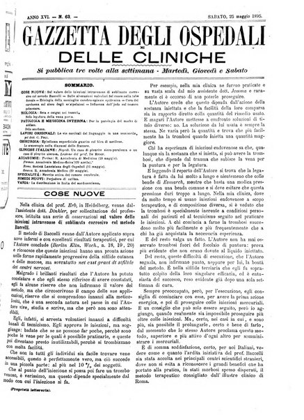 Gazzetta degli ospedali e delle cliniche